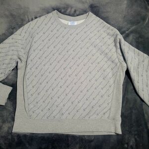 Champion Light Gray Allover Logo Crewneck Sweatshirt